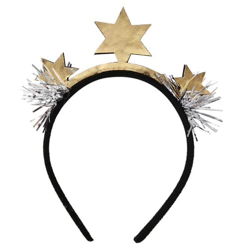 Ldabrye Stirnband 2025 Stern Haarreifen Cosplay Kostüm Weihnachten Party Requisiten Blingbling Stirnband Haarband Haarschmuck für Frauen Mädchen von Ldabrye