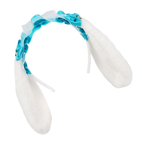 Ldabrye Stirnband Spitze Kaninchen Ohr Stirnband Halloween Party Headwrap Sweet Girl Cosplay Kopfschmuck Haarband Haarschmuck für Frauen Mädchen von Ldabrye