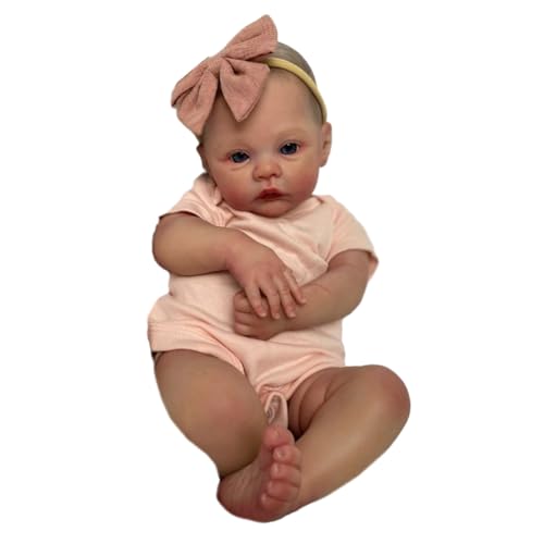 Ldabrye Strampler Augen Offen Junge 19 Zoll Babyspielzeug Weiches Silikon Weicher Körper Bestes Geburtstagsgeschenk Junge/Mädchen Kind Kleinkind von Ldabrye