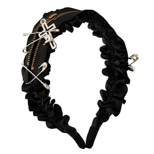 Ldabrye Unisex Punk Niethaar Hoop Haarband Für Rockkonzerte Nieten Mit Dunkler Kopfbedeckung Unisex Wear von Ldabrye