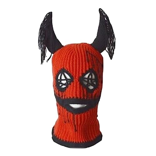 Ldabrye Warmer Strickpullover für Damen, Erwachsene, 3 Löcher, Unisex, Halloween-Hut, Party-Requisiten von Ldabrye