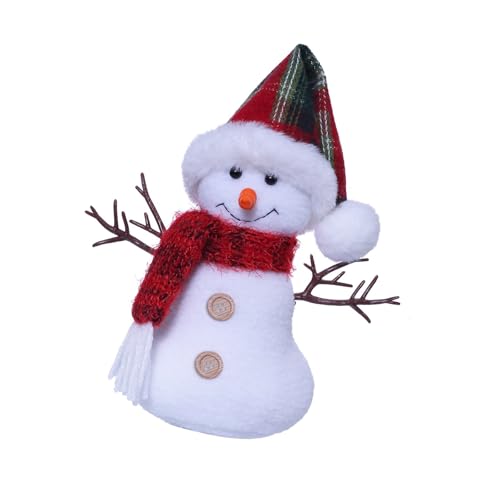 Ldabrye Weihnachten Snowman Plüsch Sitzende Figurenpuppen Mit Und Schalfestival Weiche Hand Stoffed Toy Home Tisch Dekore von Ldabrye