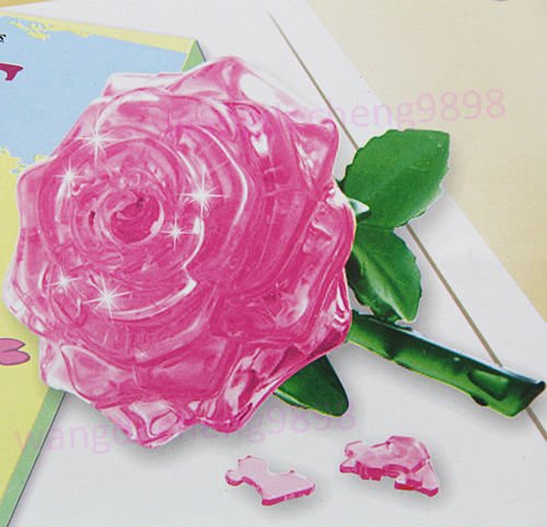 Ldabrye Zarte Dekor Spielzeug Rose Kristall Puzzle 3D Puzzle Wunderschöne Kristall Spielzeug Lernen Tangram Für Kinder von Ldabrye