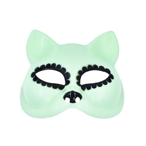 Ldbuejiaja Maskerade halbes Gesicht leuchtende Katzen Gesicht Halloween Cosplay für Frauen Männer Cosplay Party Fotografie von Ldbuejiaja