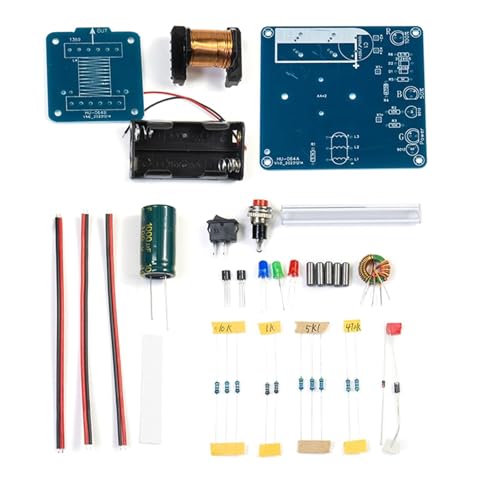 Ldbuejiaja Pädagogisches Elektromagnetisches Emitter-Projekt-Set, Hochspannung, Spulenlötset ohne Batterie mit/ohne Außenhülle von Ldbuejiaja