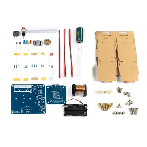 Ldbuejiaja Pädagogisches Elektromagnetisches Emitter-Projekt-Set, Hochspannung, Spulenlötset ohne Batterie mit/ohne Außenhülle von Ldbuejiaja