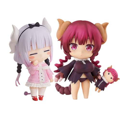 2pcs Miss Kobayashi's Dragon Maid Iruru/Kanna Kamui Action Figure 10cm PVC Bewegliches und Austauschbares Zubehör Anime Figuren Desktop Dekoration Geburtstagsgeschenk von Ldruieu