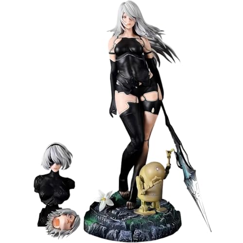 A2 Figur 48cm PVC A2yorha Actionfigur A2automata Anime Figuren Battle Damage Edition Wechselkopfes Sammlerstück Statue Desktop Dekoration Geschenk für Anime Fans von Ldruieu