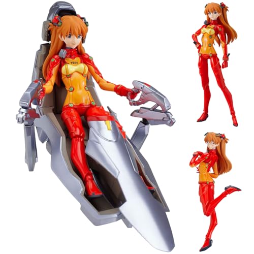 Asuka Langley Soryu Figur mit Austauschbarem Zubehör 14.5cm PVC Anime Figuren Statue Desktop Dekoration Geburtstagsgeschenk von Ldruieu