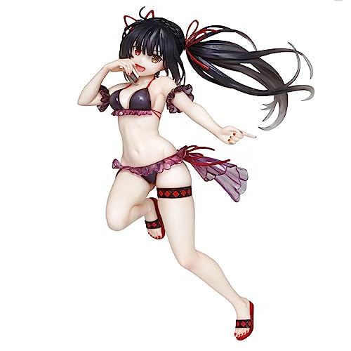 Date A LIVE Figur Tokisaki Kurumi Anime Figur Schwimmanzug Actionfigur 20cm PVC Anime Statue Sammlerstücke Desktop Dekoration Geschenk für Fans von Ldruieu