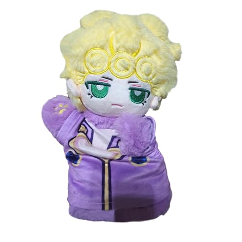 Giorno Giovanna Handpuppe Flauschig und Weich Plüschtiere Anime Handpuppen Giorno Giovanna Plüsch Süßer Handspielpuppe Geburtstagsgeschenk für Anime Fans von Ldruieu