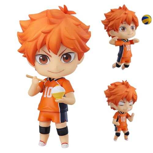 Haikyuu Figur Hinata Shoyo Action Figure 10cm Orange Trikot Style Interchangeable Face Figure Anime Collections Statue Model Gift for Fans von Ldruieu