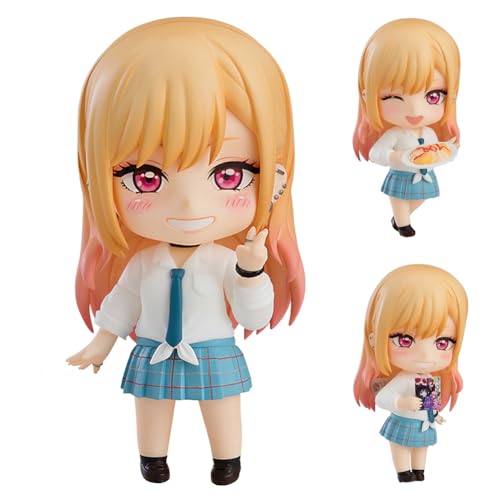 Kitagawa Marin Figur 10cm School Uniform Version Anime Girl Action Figure Beweglich mit Auswechselbare Zubehör Modell Sammlerstücke von Ldruieu