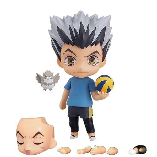 Ldruieu Anime Haikyuu Figur Hinata Shoyo/Kotaro Bokuto Q Version Actionfiguren Haikyuu Auswechselbares Zubehör PVC Statue Modell Desktop Dekorationen 10cm von Ldruieu