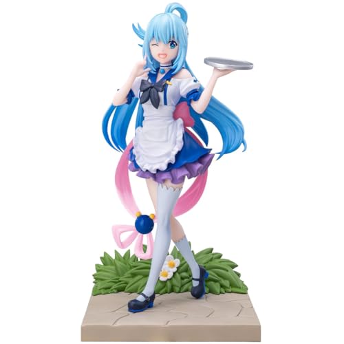 Ldruieu Aqua Figur Konosuba Maid Stehende Figur An Explosion on This Wonderful World Figure Ornament Modell Statue Anime Konosuba Figur Kollektion Dekorationen Geschenke von Ldruieu