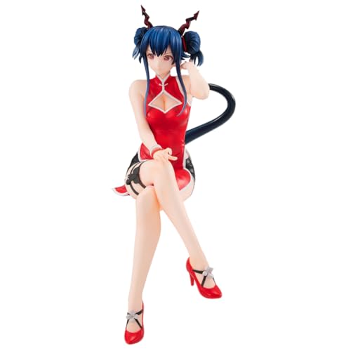 Ldruieu Arknights Anime Figur Ch'en Actionfigur Roter Cheongsam Sitzende Position Nudelstopper Figur Modell PVC Statue Sammlung Geschenk von Ldruieu