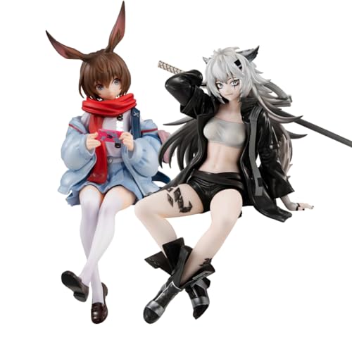 Ldruieu Arknights Anime Figuren 2pcs Amiya/Lappland Figur 13cm/14cm PVC Collectibles Actionfiguren Statue Desktop Dekoration Geschenke für Anime Fans von Ldruieu