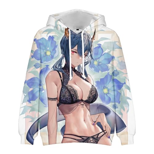 Ldruieu Arknights Anime Pullover Ch'en/Amiya/Kal'tsit Figur Anime Cosplay 3D Druck Anime Hoodie Damen Sweatshirt Streetwear Kapuzenpullover Herren von Ldruieu