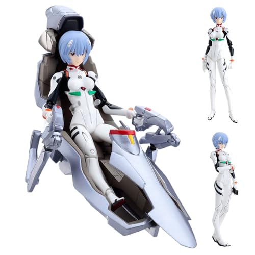 Ldruieu Ayanami Rei Figur Rei Ayanami Anime Actionfigur mit Austauschbarem Zubehör Desktop Figurenmodell Geschenk für Anime Fans von Ldruieu