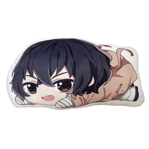 Ldruieu Bungo Stray Dogs Anime Plüschkissen Nakahara Chuuya/Dazai Osamu/Nakajima Atsushi Figur Plüsch Schlüsselanhänger Cartoon Rückenkissen Kopfkissen Geburtstagsgeschenk von Ldruieu