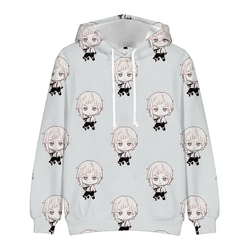 Ldruieu Bungo Stray Dogs Anime Pullover Nakajima Atsushi/Nakahara Chuuya/Dazai Osamu Figur Anime Cosplay 3D Druck Anime Hoodie Damen Sweatshirt Streetwear Kapuzenpullover Herren von Ldruieu