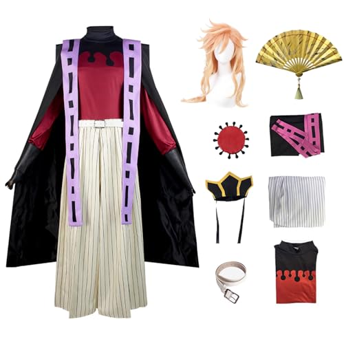 Ldruieu Douma Cosplay Kostüm Douma Uniform Outfit Halloween Anime Party Rollenspiel Japanischer Kimono Anzüge Full Set für Herren von Ldruieu