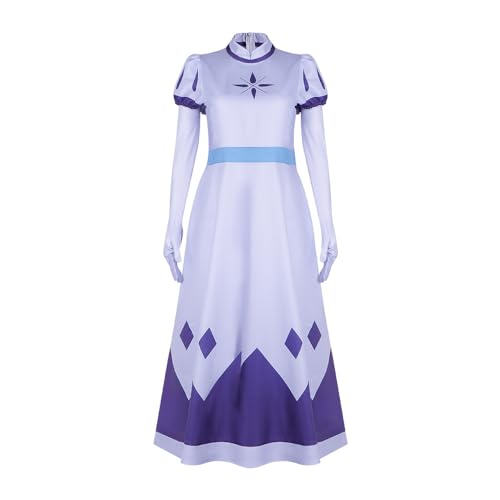 Ldruieu Emily Kostüm Hazbin Hotel Engel Emily Cosplay Outfits Kleid mit Handschuhe für Dress up Halloween Karneval Anime Party Costume von Ldruieu