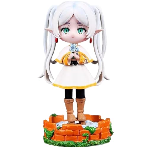 Ldruieu Frieren Beyond Journey's End Anime Figuren Frieren Figur 14cm Stehender Blumenstrauß Version Modell Statue Desktop Ornamente Sammlerstücke Geschenke für Anime Fans von Ldruieu