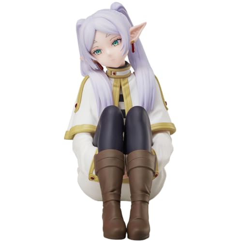 Ldruieu Frieren Figur Frieren Beyond Journey's End Anime Figuren Frieren Sitzende Stile Nudelstopper Actionfigur Desktop Dekoration Geschenke von Ldruieu