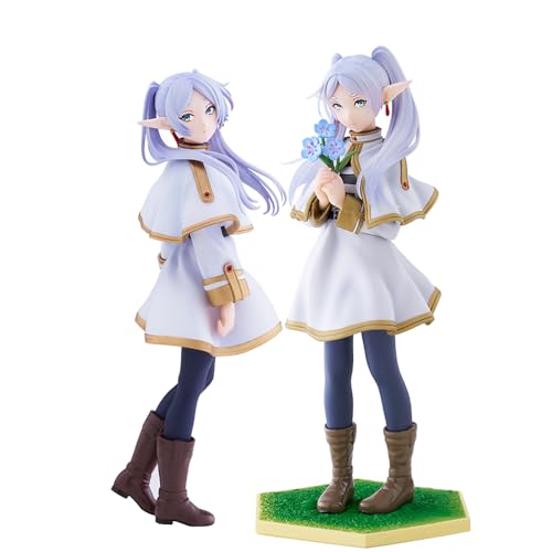 Ldruieu Frieren: Beyond Journey's End Figur 2-Teiliges Set Frieren Anime Figuren Blumen Umarmen und Zurückblicken Figurine Statue Frieren Merch Anime Model Desktop Dekoration Geschenke von Ldruieu