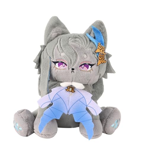 Ldruieu Furina/Arlecchino/Neuvillette/Lyney Plüschtier Kawaii Katze Stofftier Kissen Anime-Spielfiguren Plüschkissen Weich Gefüllt Wurfkissen Geschenk von Ldruieu