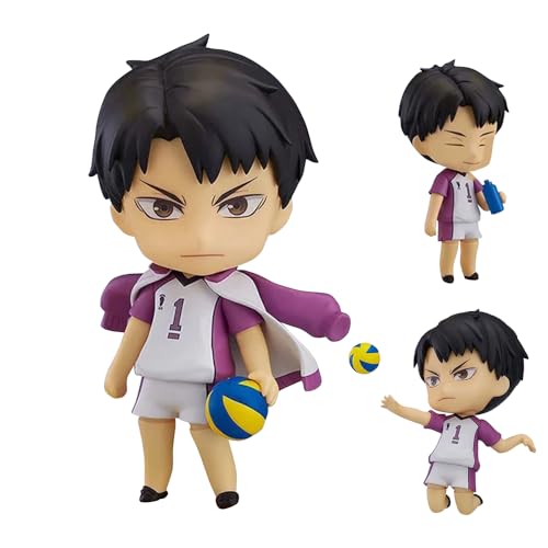 Ldruieu Haikyuu Figur Statue Ushijima　Wakatoshi Figur Anime Figuren Bewegliche 10cm PVC Model Anime Sammlung Handgemachte Figurine Geschenke for Fans von Ldruieu