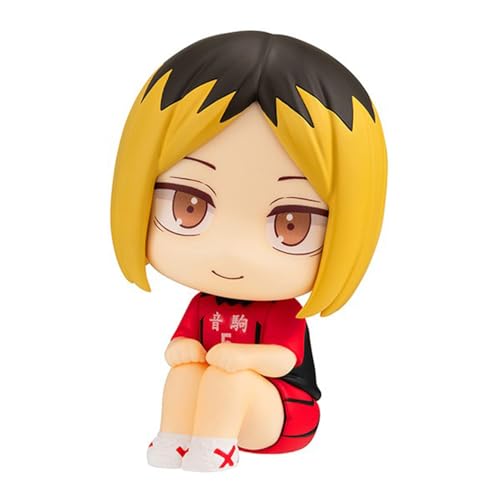 Ldruieu Haikyuu Figuren Kozume Kenma/Kuroo Tetsurou Anime Figur 10CM Q-Version Sitzposition Statue Modell Computer Schreibtisch Dekoration Geschenk von Ldruieu