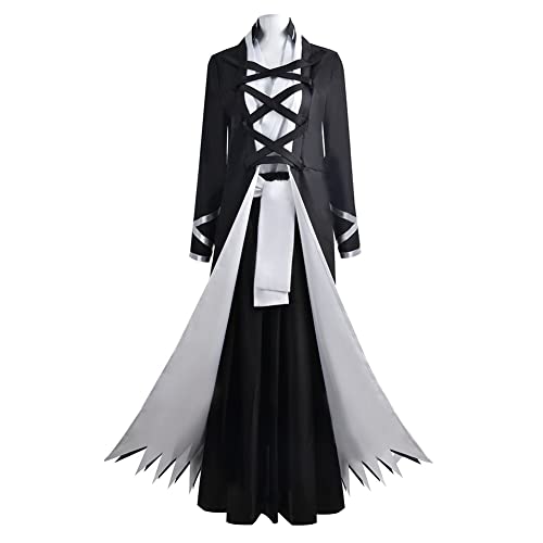 Ldruieu Ichigo Kurosaki Cosplay Schwarzes Japanisches Samurai Kostüm Ichigo Kurosaki Uniform Costume Für Halloween Anime Party Rollenspiele von Ldruieu