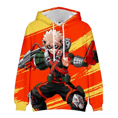 Ldruieu MHA Anime Pullover Dabi/Bakugō Katsuki/Midoriya Izuku Anime Cosplay Kostüm 3D Druck Anime Hoodie Sweatshirt Streetwear Casual Kapuzenpullover Herren und Damen von Ldruieu