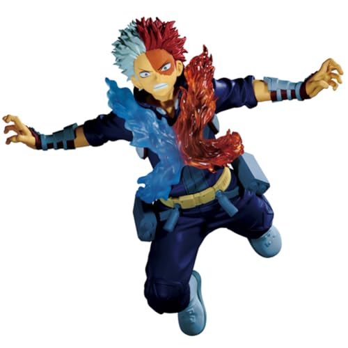 Ldruieu MHA Figuren Todoroki Shouto Figur Anime Charakter Kampf Version Statue Modell Sammlerstück Desktop Dekoration Geschenk für Anime Fans von Ldruieu