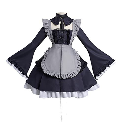 Ldruieu My Dress Up Darling Cosplay Kostüm Dienstmädchenoutfit Kitagawa Marin Gothic Lolita Kleid Schwarz Maid Dress Halloween Anime cosplay Kostüm von Ldruieu