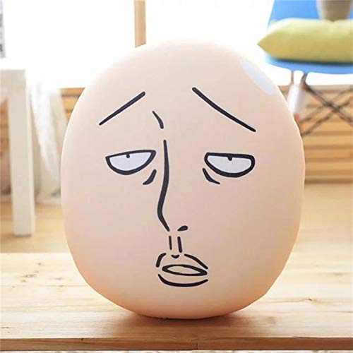 Ldruieu One Punch Man Anime Plüschkissen 40cm Saitama Figur Kopfkissen Gefüllte Plüschpuppe Heimdekoration Cartoon Rückenkissen Geschenk für Anime Fans von Ldruieu