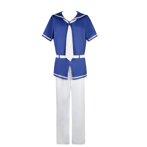 Ldruieu Oshi No Ko Anime Cosplay-Akuamarin Hoshino Cosplay Matrosenuniform Full Set Oshi No Ko Halloween Anime Party Cosplay Kostüm von Ldruieu