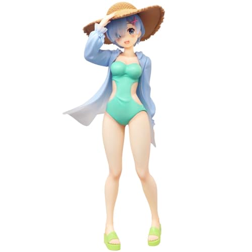 Ldruieu REM Figure Re:0 Figur Anime Remu Sommer Bademode Statue Modell Sammlerstück Schreibtisch Ornament Geschenke für Fans von Ldruieu