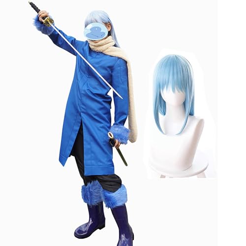 Ldruieu That Time I Got Reincarnated As A Slime Cosplay Kostüm Rimuru Tempest Cosplay Outfits Blaue oder schwarze Uniformen Full Sets Halloween Anime Rollenspiele für Animefans von Ldruieu