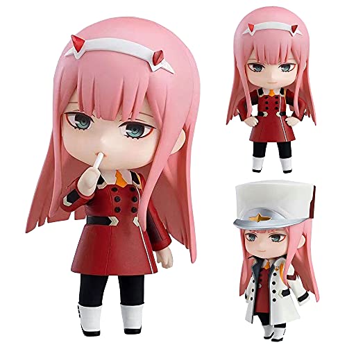 Ldruieu Zero Two Figur 02 Anime Actionfigur Beweglich 10cm PVC Manga Figuren mit Austauschbarem Zubehör Anime Statue Modell Sammlerstück von Ldruieu