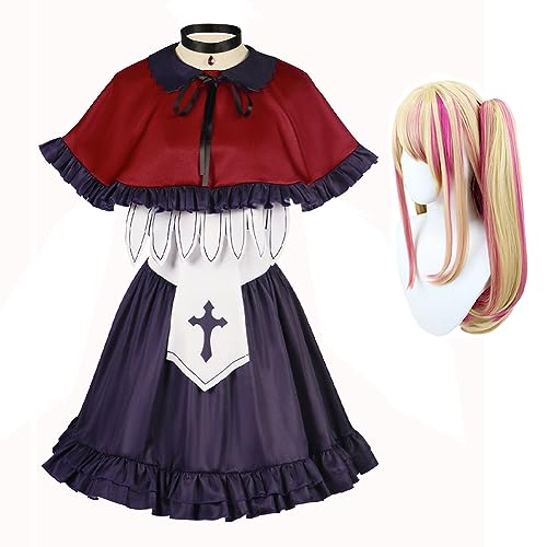 Oshi no Ko Anime Cosplay Kostüm mit Wig Arima kana/Hoshino rubi Halloween Kostüm Cosplay Anime Girl Karneval Party Bühnenauftritt Kleid Geschenke Für Anime Fans von Ldruieu