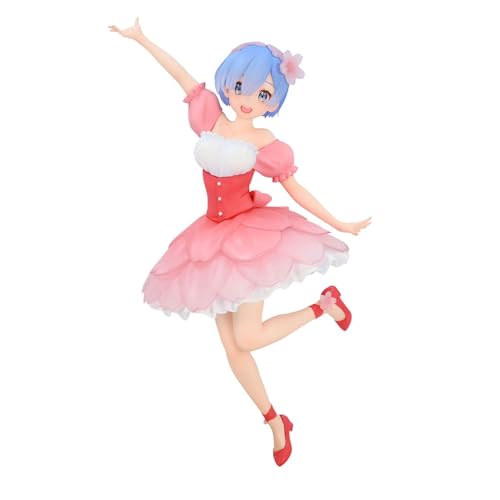 Rem Figur Anime Statue REM/Remu Figuren Spielzeug Modell Rem Rosa Kirschblütenkleid Version Action Figur Sammlerstück Geburtstagsgeschenk für Fans von Ldruieu