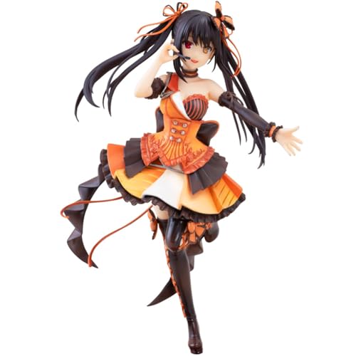 Tokisaki Kurumi Figur Date A Live Figuren Kurumi Rotes Kleid Performance Kostüm Stehposition Statue Modell Desktop Ornamente Sammlerstücke Geschenke für Fans von Ldruieu