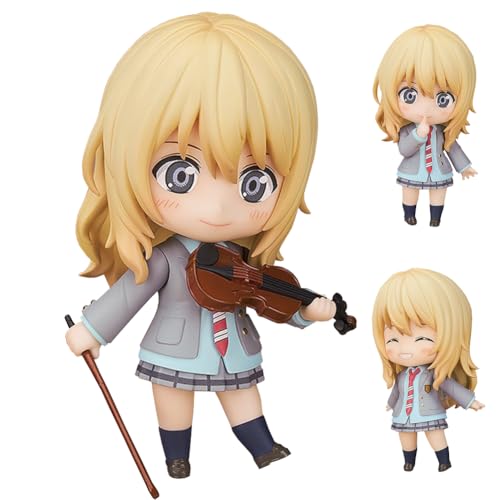 Your Lie in April Figur Kaori Miyazono Action Figure,Niedliche Cartoon-Version,Anime Figuren Bewegliche Modell Statue,Kawaii Sammelfigur Desktop Dekorationen Geschenk von Ldruieu