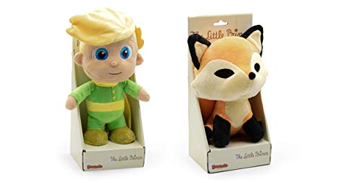 Der kleine Prinz - Plüsch Charaktere aus dem Film Der kleine Prinz Der Kleine Prinz 24 cm und Der Fuchs 20 cm - Superweiche Qualität (Pack Der kleine und Der Fuchs mit Präsentationsbox in Display) von Le Petit Prince