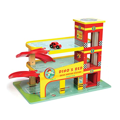 Le Toy Van – Kultige Dinos Spielzeuggarage aus Holz mit 3 Etagen mit Aufklebern und Auto | Fahrzeug-Rollenspiel für Jungen – Geeignet für Kinder ab 3 Jahren, TV450 Le Toy Van – Kultige Dinos Spielzeuggarage aus Holz mit 3 Etagen mit Aufklebern und Auto | Fahrzeug-Rollenspiel für Jungen – Geeignet für Kinder ab 3 Jahren, TV450 von Le Toy Van