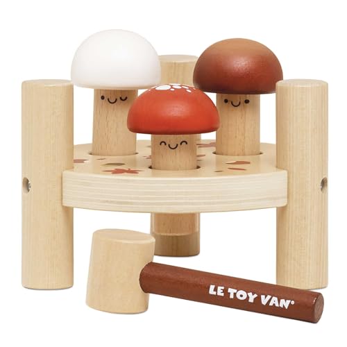 Le Toy Van – Pädagogisches Petilou Spiel „Mr Mushroom Hammer“ aus Holz | Für Kleinkinder geeignet – Für Mädchen & Jungen ab 18 Monaten, PL092 von Le Toy Van