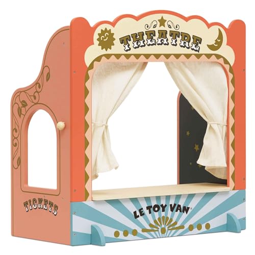 Le Toy Van - TV351 - Puppentheater für Kinder, ab 3 Jahren, Puppentheater aus Holz, Brettspiel, Rollenspiel, Montessori, umweltfreundliches FSC-Holz, 52 x 30 x 55 cm von Le Toy Van